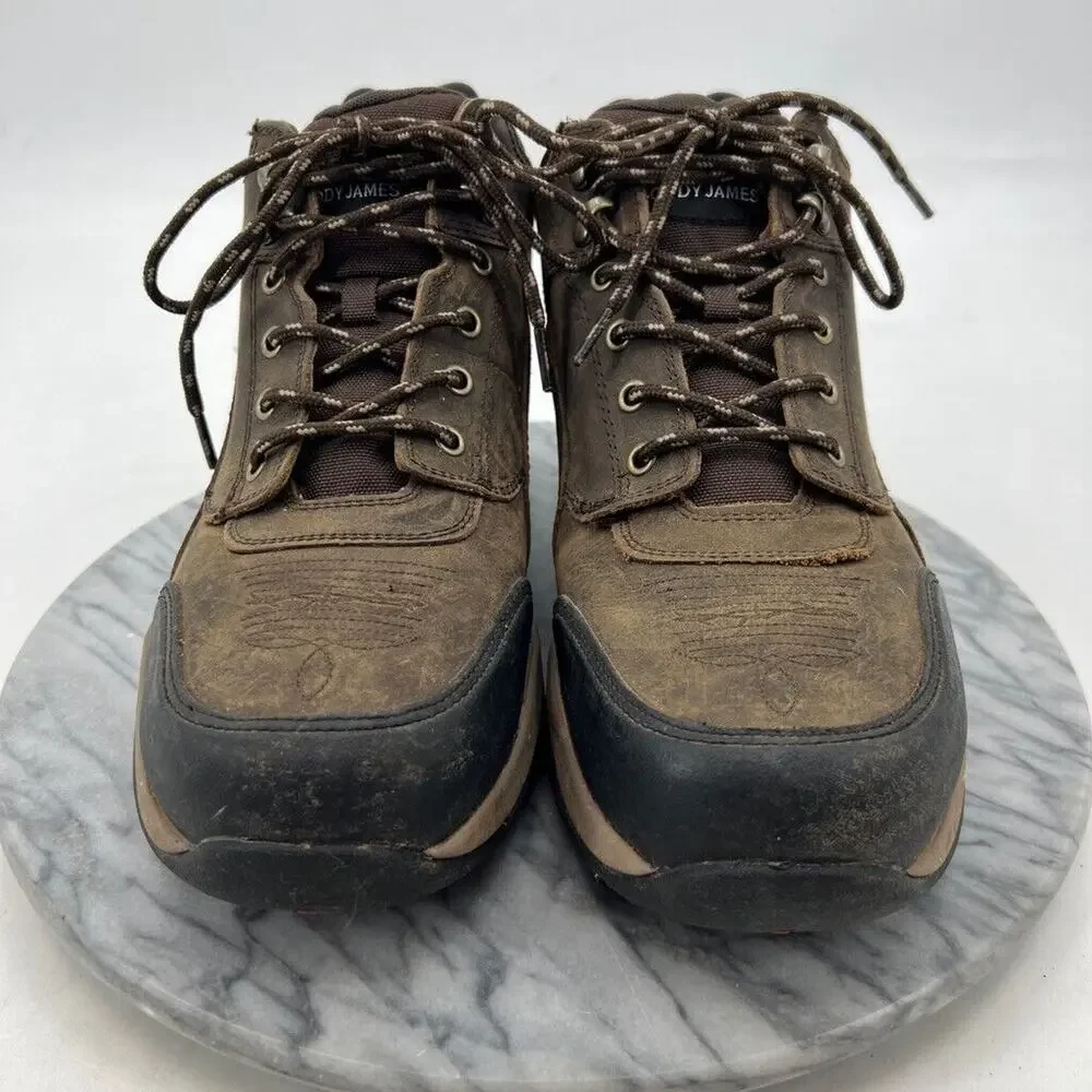 Cody James Mens 11‎ Boots Brown Work Lace Up Waterproof Mid Top Shoes BCJ0WR0W53